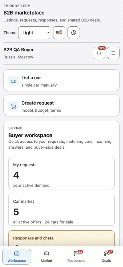 Automotive B2B Platform: Marketplace for Import Deals