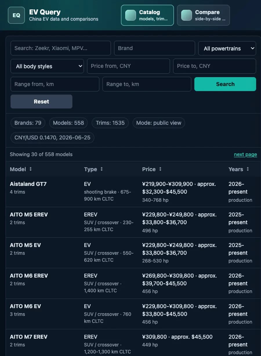 EVQuery.com: China EV Specs and Comparisons: media 4