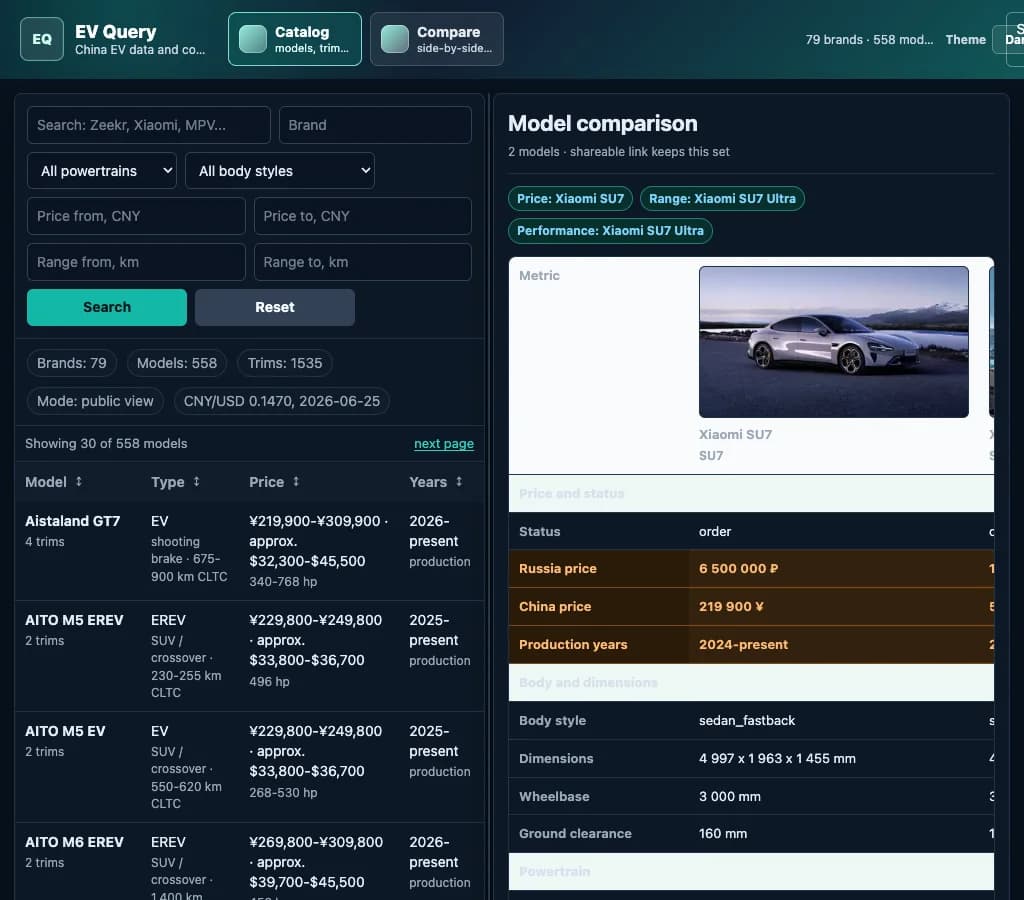 EVQuery.com: China EV Specs and Comparisons: media 6