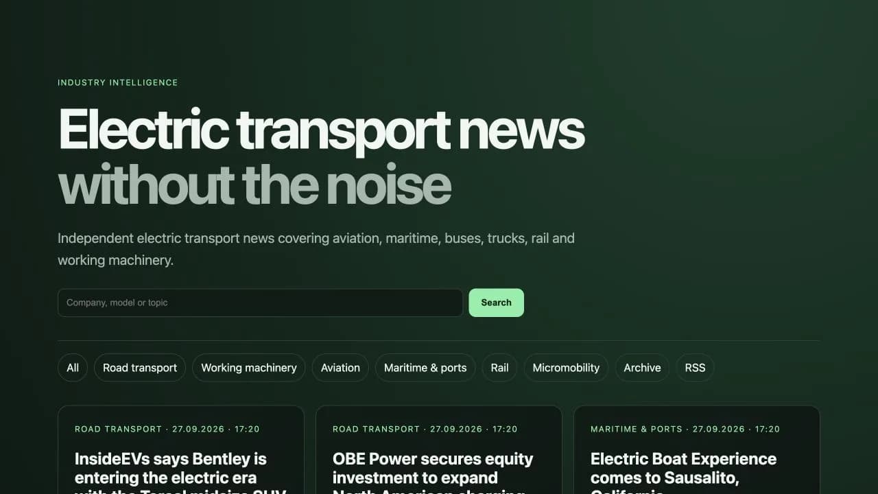 VoltDigest: Electric Transport Industry News